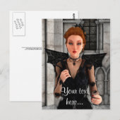 Carte Postale Belle sorcière (Devant / Derrière)