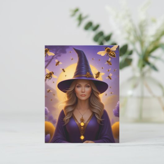 Carte Postale Belle sorcière d'abeille (Debout devant)