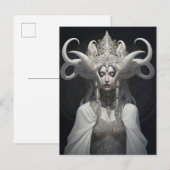 Carte Postale Belle sorcière Demon Queen Imaginaire Art (Devant / Derrière)