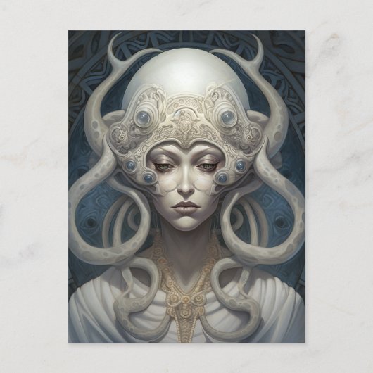 Carte Postale Belle sorcière Demon Queen Imaginaire Art (Devant)