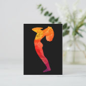Carte Postale Belle Sun Salutation Abstraite Asana Design | (Debout devant)