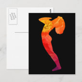 Carte Postale Belle Sun Salutation Abstraite Asana Design | (Devant / Derrière)