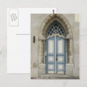 Carte Postale Belle Tallinn, pierre estonienne et porte en bois (Devant / Derrière)