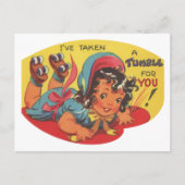 Carte Postale Belle valentine vintage (Devant)