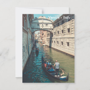Carte Postale Belle Venise avec la scène de la Gondola