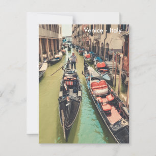 Carte Postale Belle Venise avec la scène de la Gondola