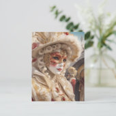 Carte Postale Belle Venise Carnival Masque Rouge Blanc (Debout devant)