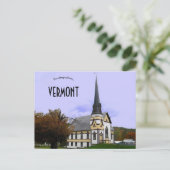 Carte Postale Belle vieille église à East Orange Vermont (Debout devant)