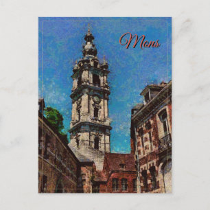 Carte Postale Belle ville Mons en Belgique, voyage