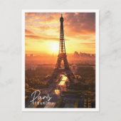 Carte Postale Belle vue aérienne de la Tour Eiffel Paris France (Devant)