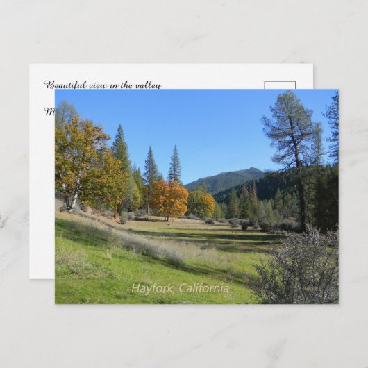 Carte Postale Belle vue dans la vallée.... (Devant / Derrière)
