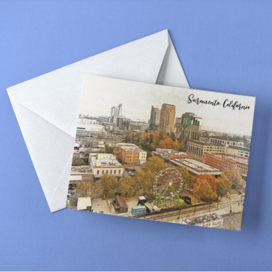 Carte Postale Belle vue de la ville de Sacramento en Californie