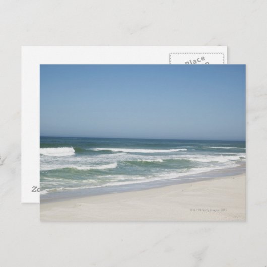 Carte Postale Belle vue sur la plage contre ciel clair 2 (Devant / Derrière)