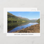 Carte Postale Belle vue sur Loch Leven, Écosse (Devant / Derrière)