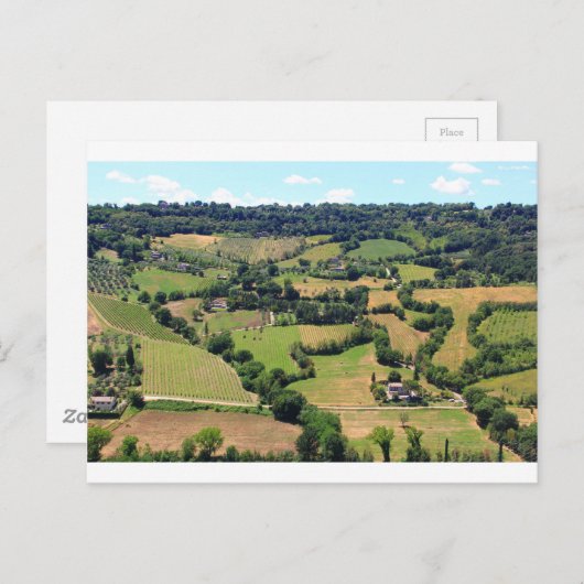 Carte Postale Belle vue sur Orvieto, Ombrie, Italie (Devant / Derrière)