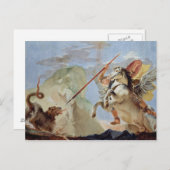 Carte Postale Bellerophon, à cheval Pegasus, tuant la Chimera, (Devant / Derrière)