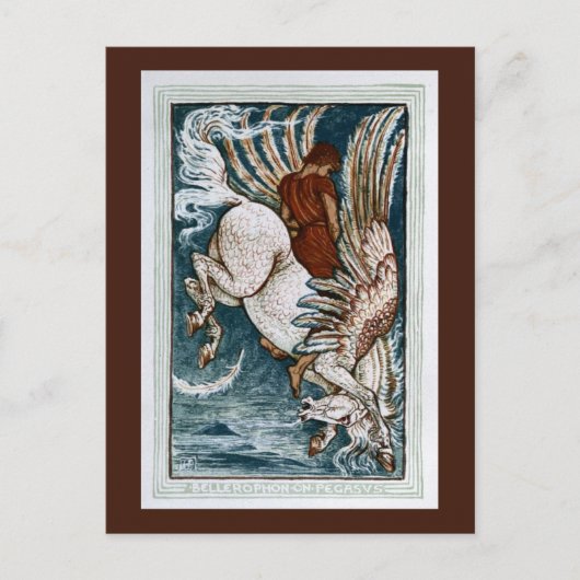 Carte Postale Bellerophon sur le Pegasus (Devant)