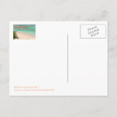 CARTE POSTALE BELLES BARBADOS"/BELLE PLAGE & EAU AQUA (Dos)