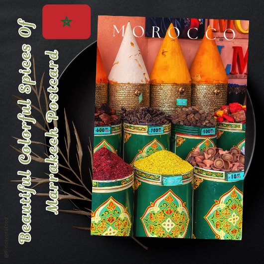 Carte Postale Belles Épices Colorées De Marrakech
