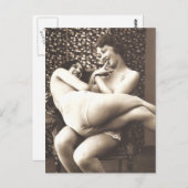 Carte Postale Belles filles photo vintage (Devant / Derrière)