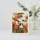Carte Postale Belles fleurs (Debout devant)