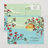 Carte Postale Belles fleurs -cartes de sympathie (Devant / Derrière)