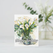 Carte Postale Belles fleurs de calla (Debout devant)