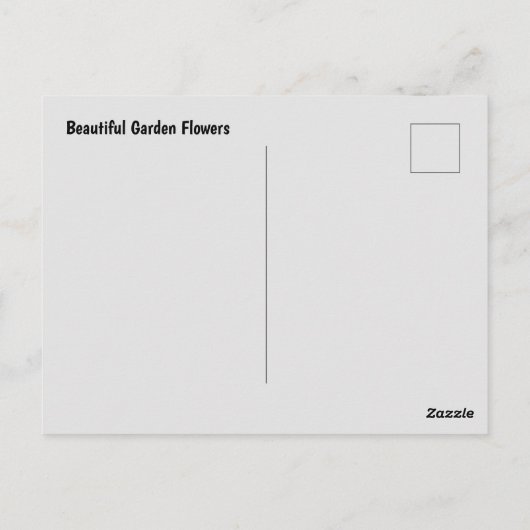 Carte Postale Belles fleurs de jardin (Dos)