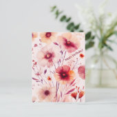 Carte Postale Belles fleurs Fleurs sauvages BONJOUR D'ANNIVERSAI (Debout devant)