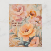 Carte Postale Belles fleurs Fleurs sauvages douces DÉSOLÉ POUR P (Devant)