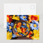 Carte Postale Belles Fleurs Orb Couleurs (Devant / Derrière)