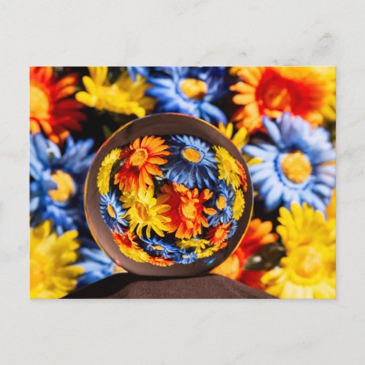 Carte Postale Belles Fleurs Orb Couleurs (Devant)