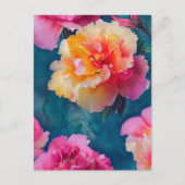 Carte Postale Belles Fleurs Roses Douces (Devant)