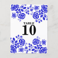 Belles fleurs Royal Blue Table Siège
