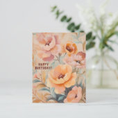 Carte Postale Belles Fleurs Sauvages Douces JOYEUX ANNIVERSAIRE (Debout devant)