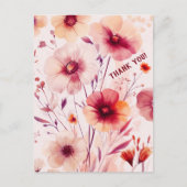 Carte Postale Belles fleurs sauvages MERCI (Devant)