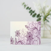 Carte Postale Belles fleurs violettes (Debout devant)