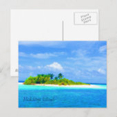 Carte Postale Belles îles Maldives (Devant / Derrière)