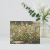 Carte Postale Belles illustrations de fleurs sauvages en pleine  (Debout devant)