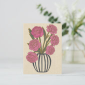 Carte Postale Belles Roses Roses (Debout devant)