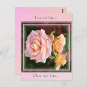 Carte Postale Belles roses roses roses (Devant / Derrière)