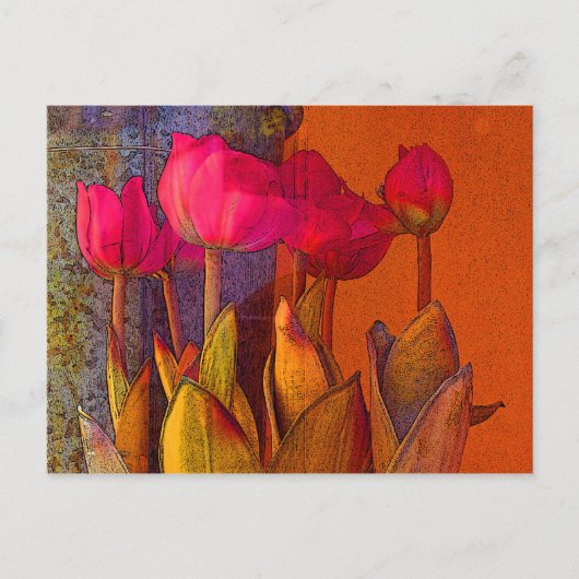 Carte Postale Belles tulipes (Devant)