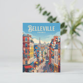 Carte Postale Belleville France (Debout devant)