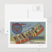 Carte Postale Belleville, Illinois - Scènes de grandes lettres (Devant / Derrière)