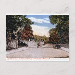 Carte Postale Bellevue Ave, Newport RI Vintage