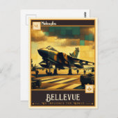 Carte Postale Bellevue, Nebraska | VINTAGE (Devant / Derrière)