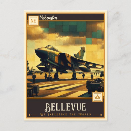 Carte Postale Bellevue, Nebraska | VINTAGE (Devant)