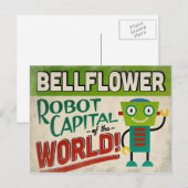 Carte Postale Bellflower California Robot - Funny Vintage (Devant / Derrière)