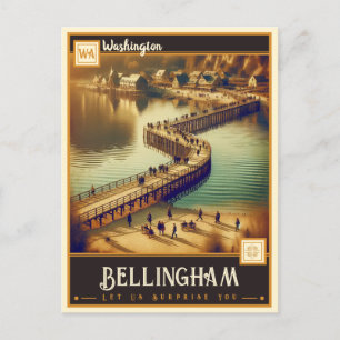 Carte Postale Bellingham, Washington Vintage