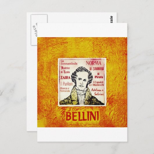 Carte postale Bellini (Devant / Derrière)